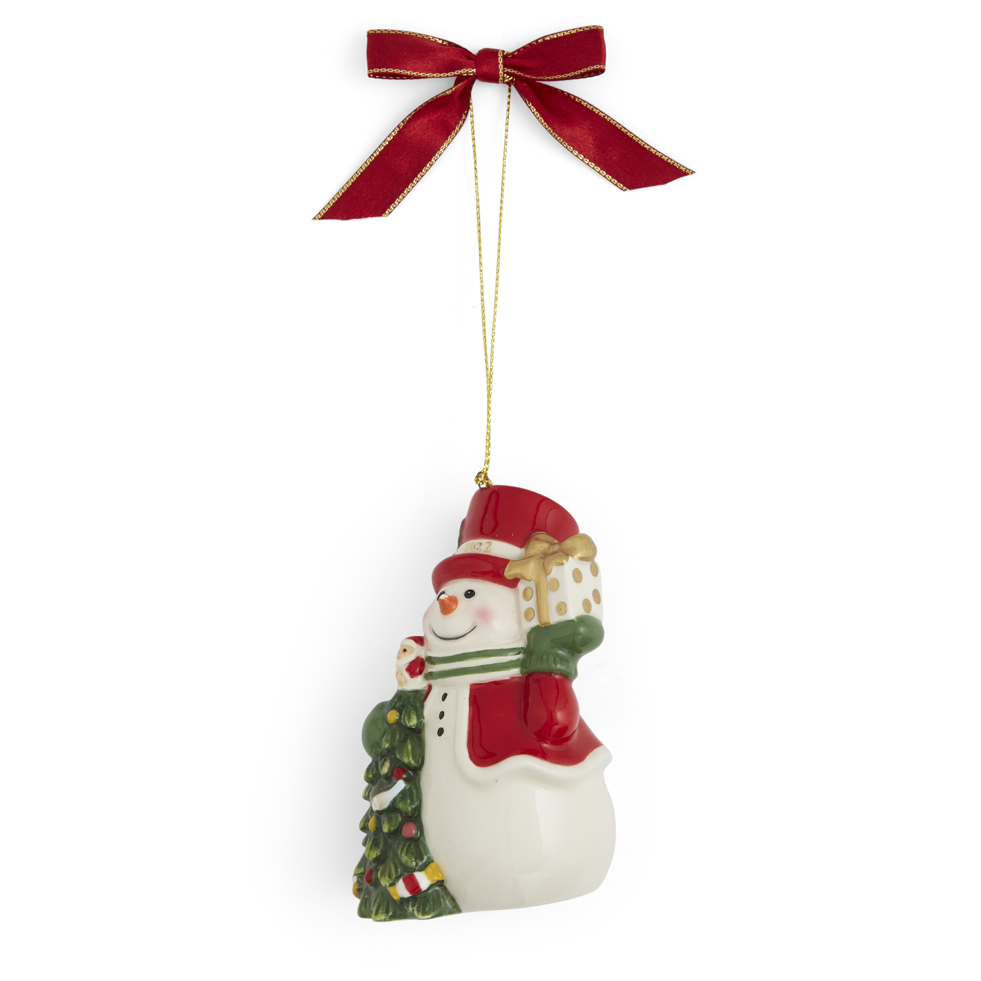 Christmas Tree 2022 Annual  Snowman with Tree Ornament image number null